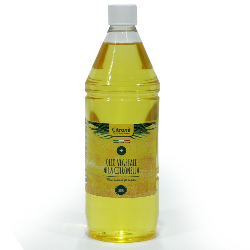 Gt Olio Vegetale alla Citronella 1 Lt - Olio a base vegetale per torce e  lampade anti-insetti